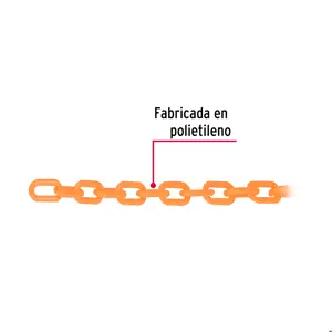 Fiero Metro de cadena de 3 mm de plástico naranja, carrete de 50 m