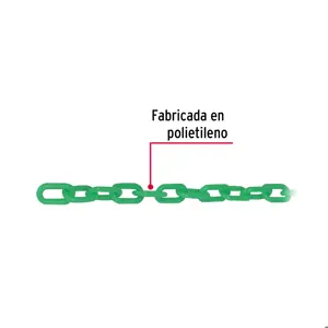 Fiero Metro de cadena de 3 mm de plástico verde, carrete de 50 m