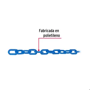 Fiero Metro de cadena de 3 mm de plástico azul, carrete de 50 m