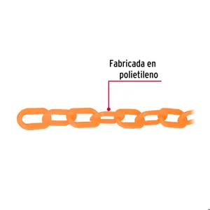 Fiero Metro de cadena de 5 mm de plástico naranja, carrete de 25 m