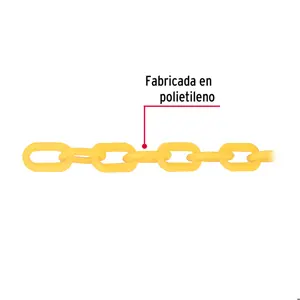 Fiero Metro de cadena de 5 mm de plástico amarilla, carrete de 25m