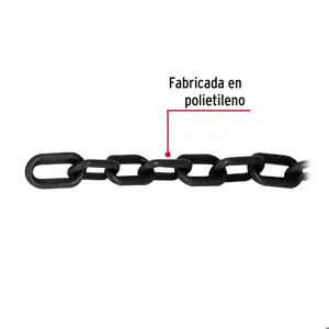 Fiero Metro de cadena de 5 mm de plástico negra, carrete de 25 m