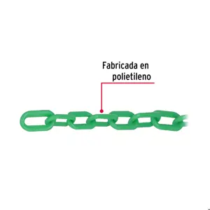 Fiero Metro de cadena de 5 mm de plástico verde, carrete de 25 m