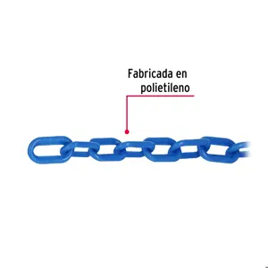 Fiero Metro de cadena de 5 mm de plástico azul, carrete de 25 m