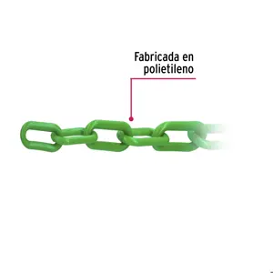 Fiero Metro de cadena de 8 mm de plástico verde, carrete de 25 m