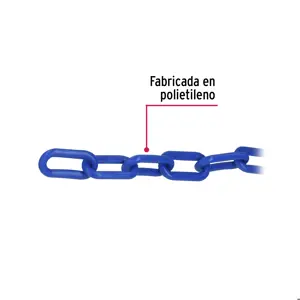 Fiero Metro de cadena de 8 mm de plástico azul, carrete de 25 m