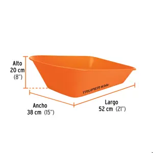 Carretilla para niños, concha plástica 54 x 38 cm, Truper