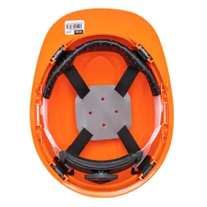 Truper Casco de seguridad ventilado, ajuste de matraca, naranja