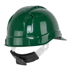 Truper Casco de seguridad ventilado, ajuste de matraca, verde