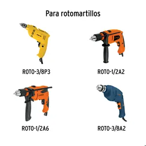 Bolsa con 2 carbones p/rotomartillos y taladro Grupo3,TRUPER