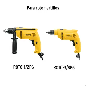 Pretul Bolsa con 2 carbones d/repuesto p/ROTO-1/2P6 y 3/8P6, TRUPER