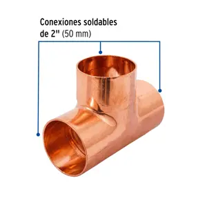 Tee sencilla de cobre 2