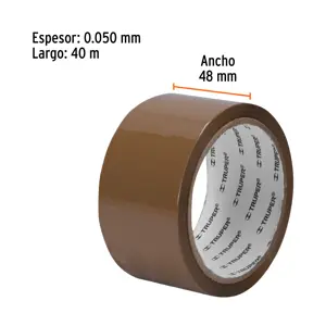 Cinta de empaque 48 mm x 40 m canela, Truper