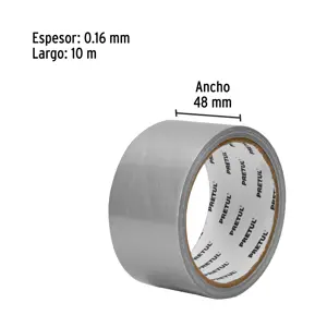 Cinta para ducto 10m x 48mm, espesor 0.16mm, Pretul