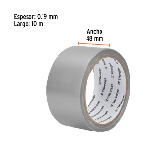 Cinta para ducto 10m x 48mm, espesor 0.19mm, Truper