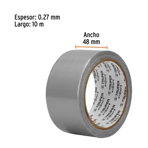 Cinta para ducto 10m x 48mm, espesor 0.27mm, Expert