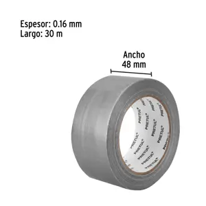 Cinta para ducto 30m x 48mm, espesor 0.16mm, Pretul