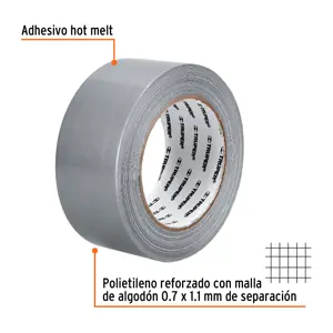 Cinta para ducto 30m x 48mm, espesor 0.19mm, Truper