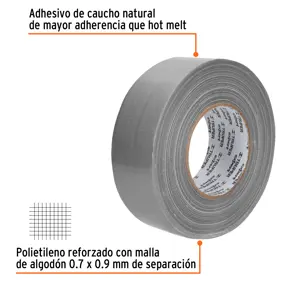 Cinta para ducto 50m x 48mm, espesor 0.27mm, Expert