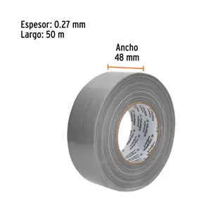 Cinta para ducto 50m x 48mm, espesor 0.27mm, Expert