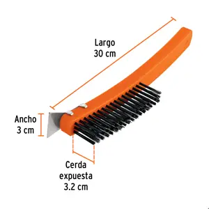 Truper Cepillo de alambre 51 pinceles acero al carbono c/espátula