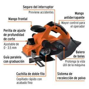 Cepillo eléctrico 3-1/4