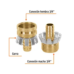 Truper Juego de conectores 1/2