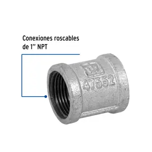 Cople reforzado de acero galvanizado de 1