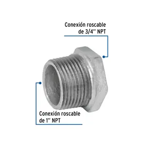 Reducción bushing acero galvanizado 1