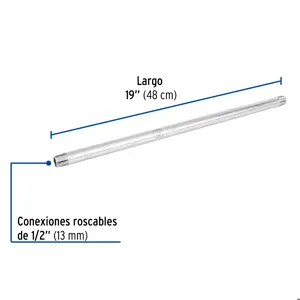 Niple de acero galvanizado 1/2