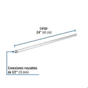 Niple de acero galvanizado 1/2