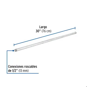 Niple de acero galvanizado 1/2