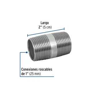 Niple de acero galvanizado 1