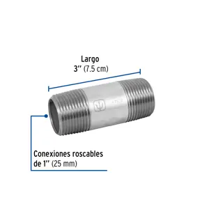 Niple de acero galvanizado 1