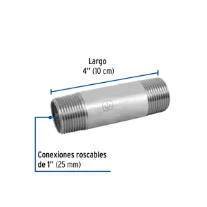 Niple de acero galvanizado 1