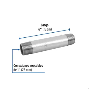 Niple de acero galvanizado 1