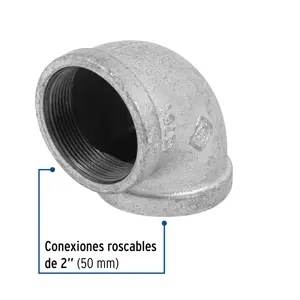 Codo 90° acero galvanizado de 2