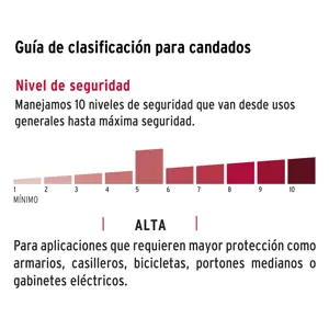 Candado de hierro 63 mm gancho corto en blíster, Hermex