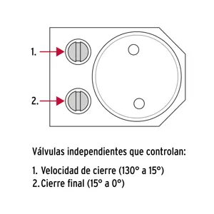 Cierrapuertas hidráulico color aluminio, Hermex