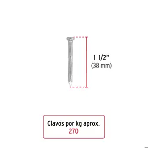 Fiero Kilo de clavo para concreto 1-1/2