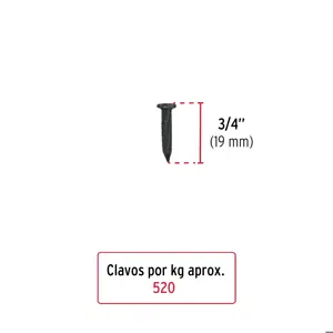 Kilo de clavo para concreto 3/4