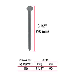 Fiero Kilo de clavo estándar 3-1/2