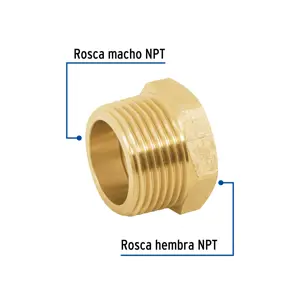 Reducción bushing de latón, 1