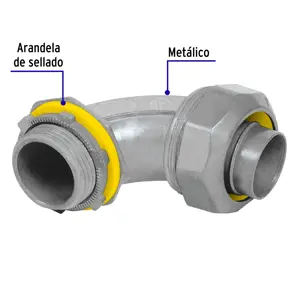 Conector curvo de 1