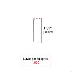 Bolsa con 1 kg de clavo estándar 1-1/2