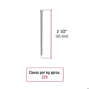 Bolsa con 1 kg de clavo estándar 2-1/2