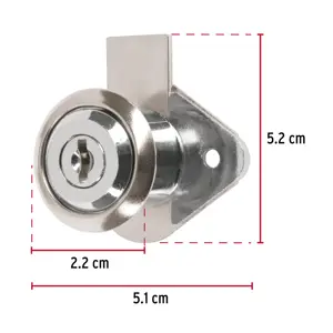 Cerradura para mueble, modelo 21, cromo, Hermex Basic