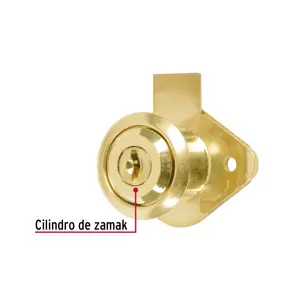 Cerradura para mueble, modelo 21, latón, Hermex Basic