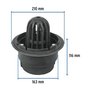 Coladera de hierro de cúpula para azotea, Foset