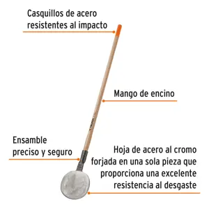 Coa agavera con mango de madera de 54